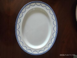 Hüttl Tivadar pecsétjével ellátott Copeland porcelán kínáló tál