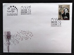 F5227d / 2015 Edith Piaf bélyeg FDC-n  dupla emlékbélyegzővel