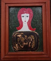 Katona Áron Sándor -  SZŰZ - zodiákus jegy - túzzománc kép