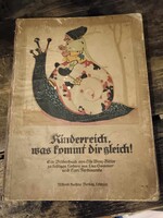 Német mesekönyv, 1900-as évek elejéről, szép állapotban, nagyon szép grafikával