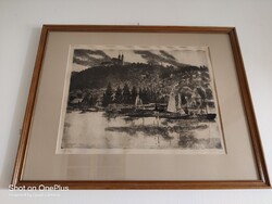 Csurgói Máté Lajos Tihany rézkarc eladó