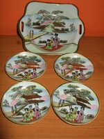 Antik Japán tojáshéj porcelán 24 karátos arannyal