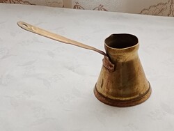 Török kávé főző kiöntő 06 - nyeles kávéfőző dzsezva retro 1-2 személyes réz kb 1dl