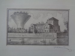 Füle Mihály (1914-2005) Tata ceruzával