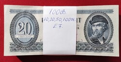 100db 10, 20, 50, 100 Forintos bankjegyek. EF Kommersz évjáratok!