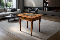 Klasszicista asztal pietra dura berakással