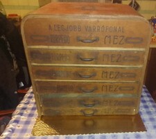 MEZ TORPEDO FONAL SZEKRÉNY 1930-AS ÉVEK! SZATÓCSBOLTI KELLÉK.