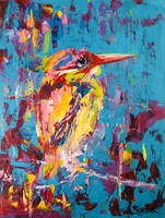 Jégmadár art by Konrad Biro cm, akrill,  olaj farost. 40x30  cm