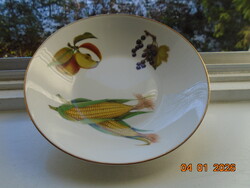 Royal Worcester FLAMEPROOF Porcelain TŰZÁLLÓ porcelán gyümölcsmintás tál