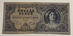 1945-ös Ötszáz Pengő bakjegy, inflációs sorozat, nagyon szép állapotban.