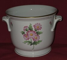Gyönyörű virágos herendi porcelán kaspó