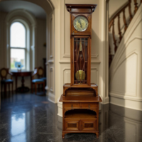 Antik, szecessziós egyedi állóóra – 1 hónapos szerkezettel