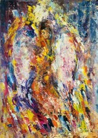 Angyali jelenés art by Konrad Biro 70x50 cm olaj,farost.A festmény magáért beszél!