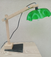 Industrial boho asztali lámpa bakelit lemez.Alkudható.