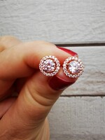 Gyönyörű csillivilli 925 ezüst fülbevaló rose arany be vonattal