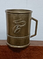 Különleges régi réz Tchibo kávés mérce, 2 mérési lehetőséggel