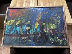 Festmény Kozma István szígnóval