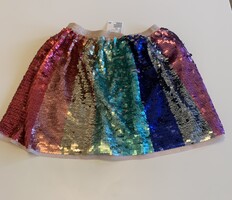 Új címkés különleges designer H&M es színes flitteres szivárvány szoknya10 év / 140 cm