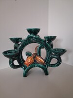 Rasper & Söhne art deco kerámia 5 ágú gyertyatartó, jelzett 30 cm