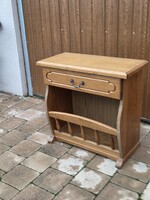 Tölgy telefon asztal lerakóasztal újságtartó