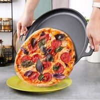 Új Öntöttvas Nagy 35cm Pizzasütő Serpenyő Kamadó Kemence smoker vas tepsi