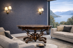 Különleges neobarokk asztal 1860 körül