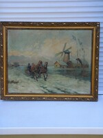 SZIRMAI   Lovasszánon  olaj-vászon