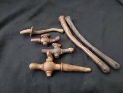 Antik keménygumi (ebonit) csap részek