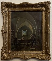 PÉCZELI (Péczely) Antal (1891 - 1960): Könyvtárszobában.