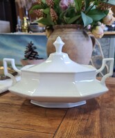 Fehér porcelán levesestál