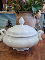 Fehér porcelán leveses tál