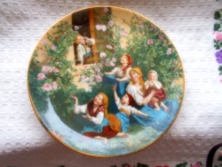 Osztrák LILIEN gyerek mintás porcelán falitányér-19,5  cm