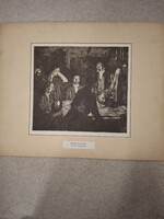 Béres Jenő   Urak üzenete  rézkarc 1950 es évek