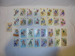 Régi magyar jégkorongos gyerek kártya pakli - 1950/60-as évek