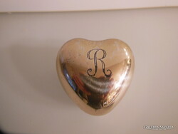 DOBOZ - SZELENCE -  EZÜSTÖZÖTT - MONOGRAMOS - 5 x 5 x 3,5 cm  - ANGOL