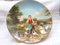 Weimar porcelán falitányér-sorszámozott 4639) 19 cm