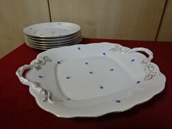 Herendi porcelán, hatszemélyes süteményes készlet. Jókai