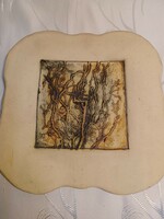 Szemereki Teréz:Kerámia falikép 28x27 cm
