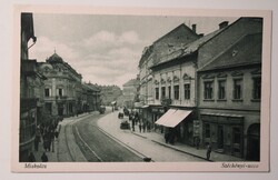 Képeslap, Miskolc, Széchenyi utca, Barasits János kiadása, Móriczné N. Lenke felvétele. 1945 előtti.