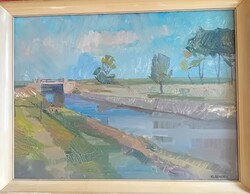 Ifj Benedek Jenő : Vízparti  táj , tájkép