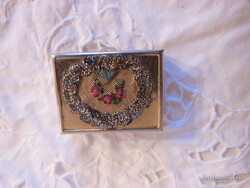 DOBOZ - SZELENCE - EZÜSTÖZÖTT - 4 x 3 x 1,3 cm - OSZTRÁK - HIBÁTLAN