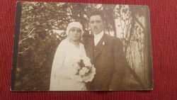 Antik fotó, képeslap, esküvő