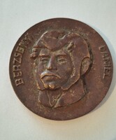 Berzsenyi Emlékmúzeum Nikla 1976  bronz emlék plakett  7,8 cm