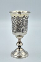 Antik, cári orosz ezüst pohár, kehely (1865)