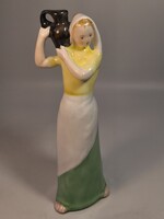 Bodrogkeresztúri kerámia lány korsóval 24 cm