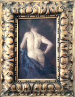 Kende Géza (Geza Kende, 1889 - 1952) : "Hát akt", 37x24 cm