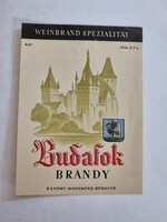 Budafok BRANDY italcímke - MONIMPEX EXPORT 0.7 l - retro