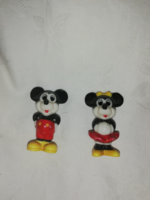 Vintage Mickey és Minnie porcelán Disney figurák 1993     O