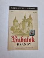 Budafok Brandy italcímke 0.5 l EXPORT MONIMPEX BUDAFOK