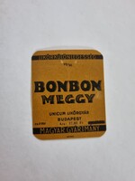 BONBON MEGGY LIKŐRKÜLÖNLEGESSÉG italcímke  UNICUM LIKŐRGYÁR Budapest  0.35 l - retro